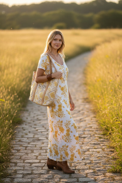 Vestido largo de algodón